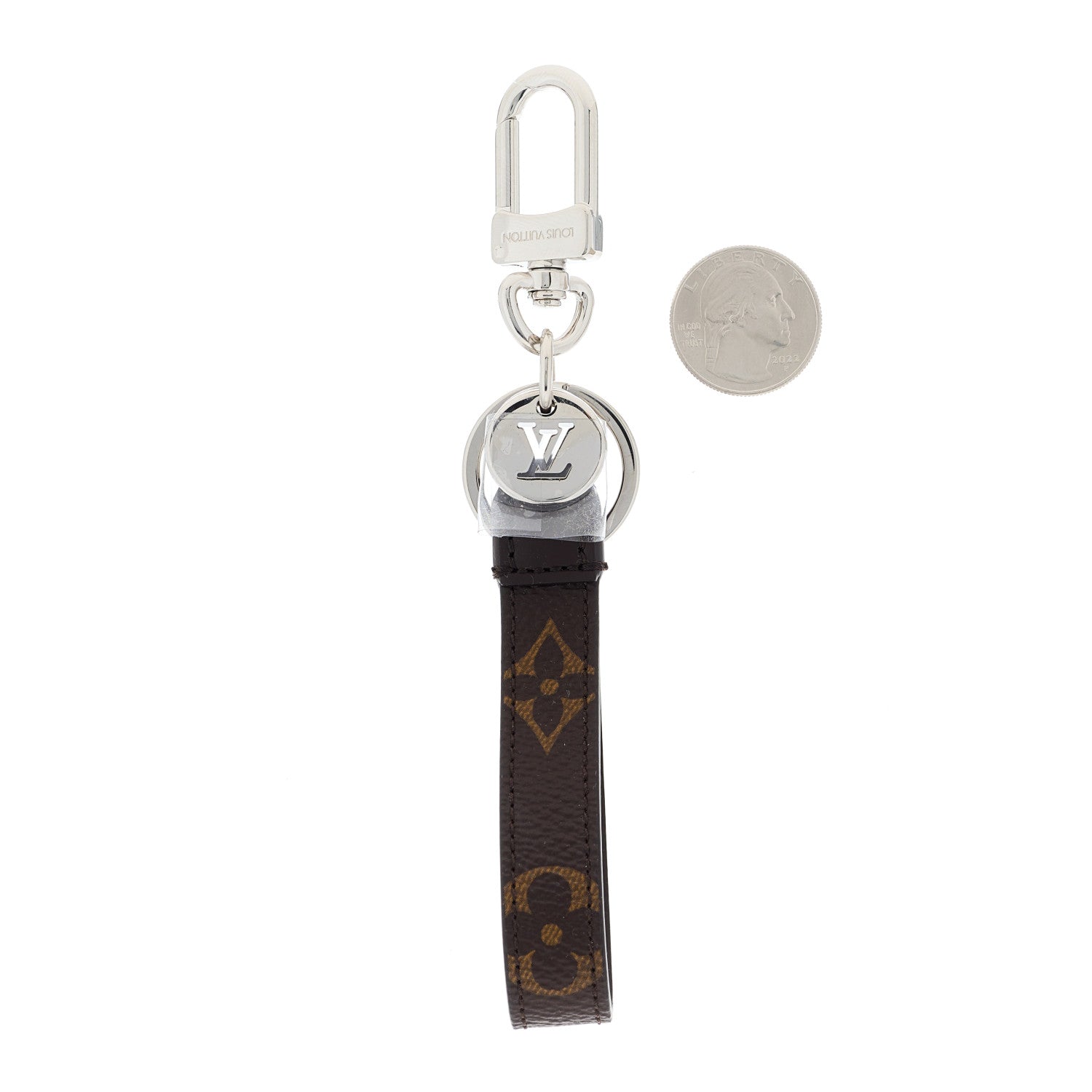 Louis Vuitton Monogram Slim Dragonne Bag Charm Key Holder 2 of 5