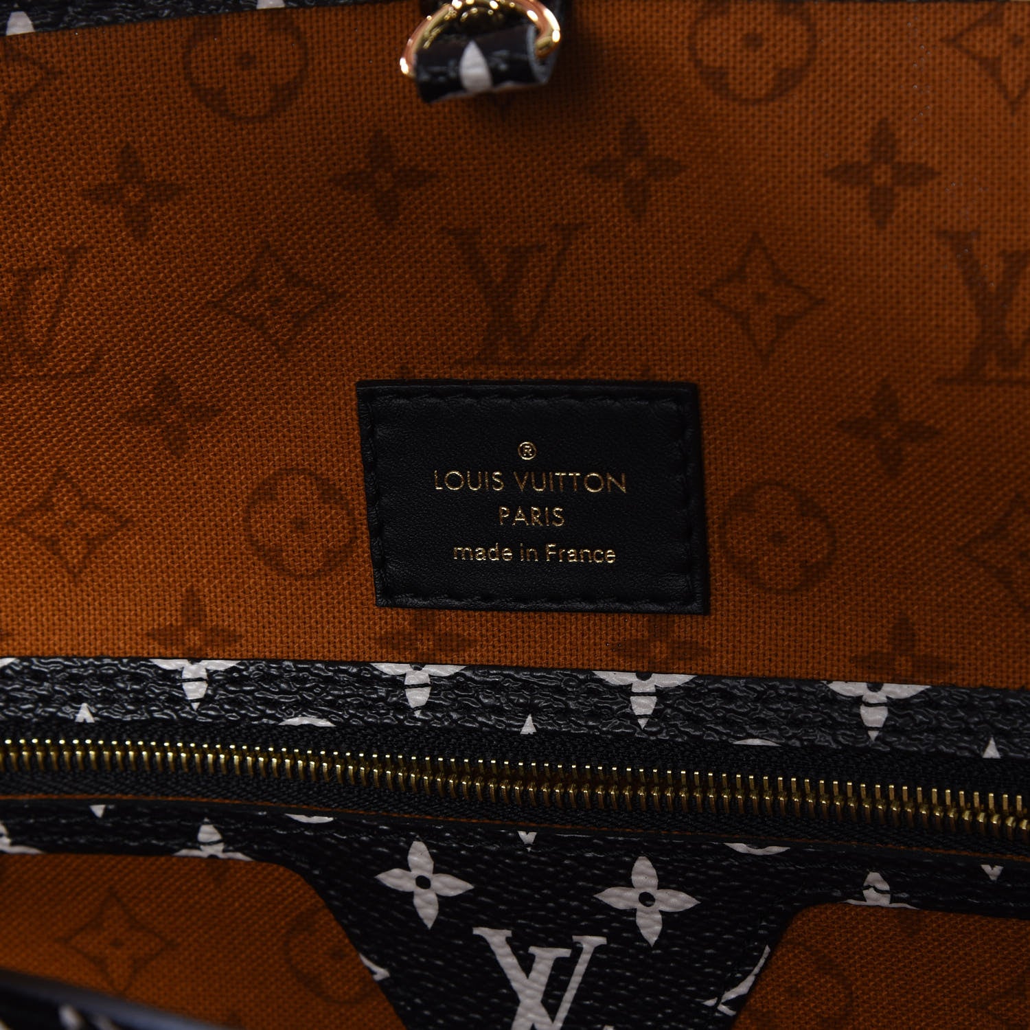 Louis Vuitton Monogram Giant Crafty Neverfull MM Creme Caramel 9 of 10