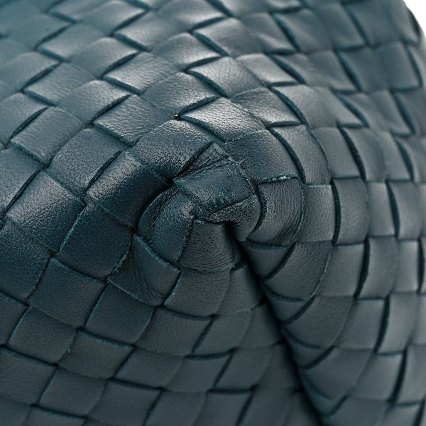 Nappa Intrecciato Medium Garda Bag Teal