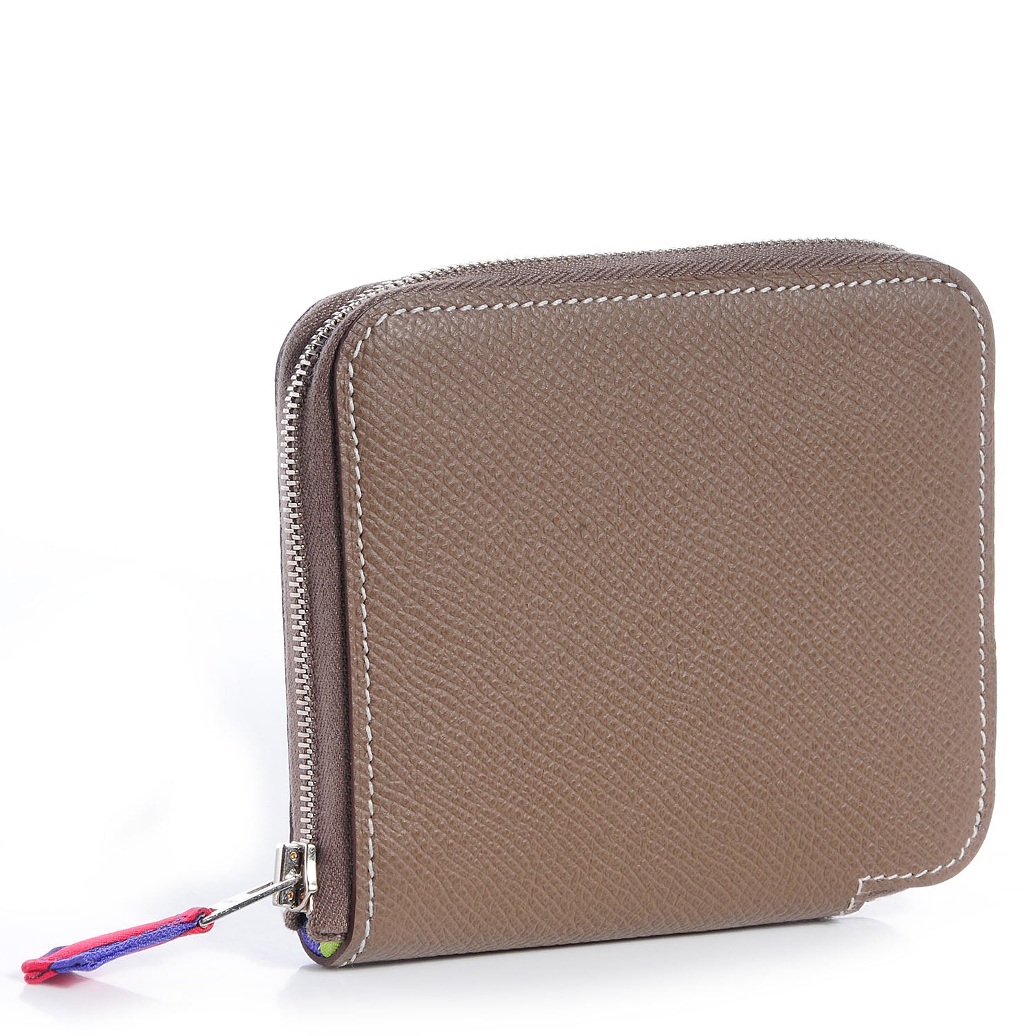 Hermes Epsom Silk'in Compact Wallet Etoupe 3 of 10