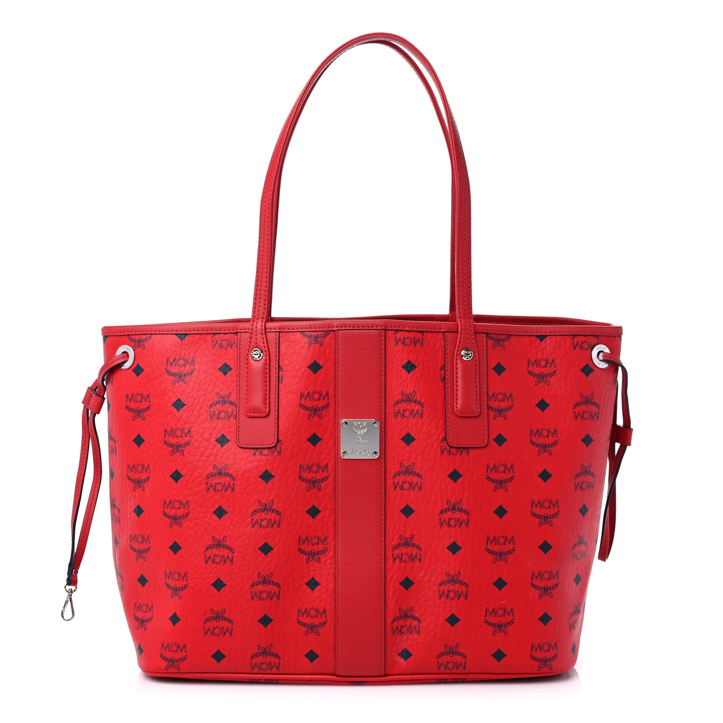 Visetos Medium Liz Reversible Shopper Tote Ruby Red
