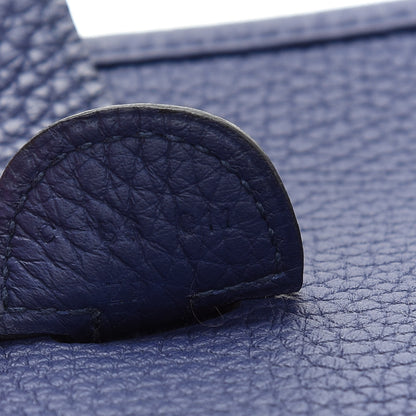 Hermes Taurillon Clemence Evelyne III PM Bleu Encre 7 of 9