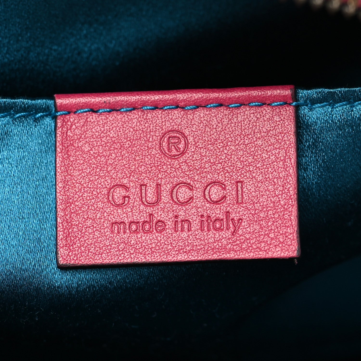 Gucci Velvet Matelasse Small GG Marmont Chain Shoulder Bag Light Raspberry Rose 6 of 6