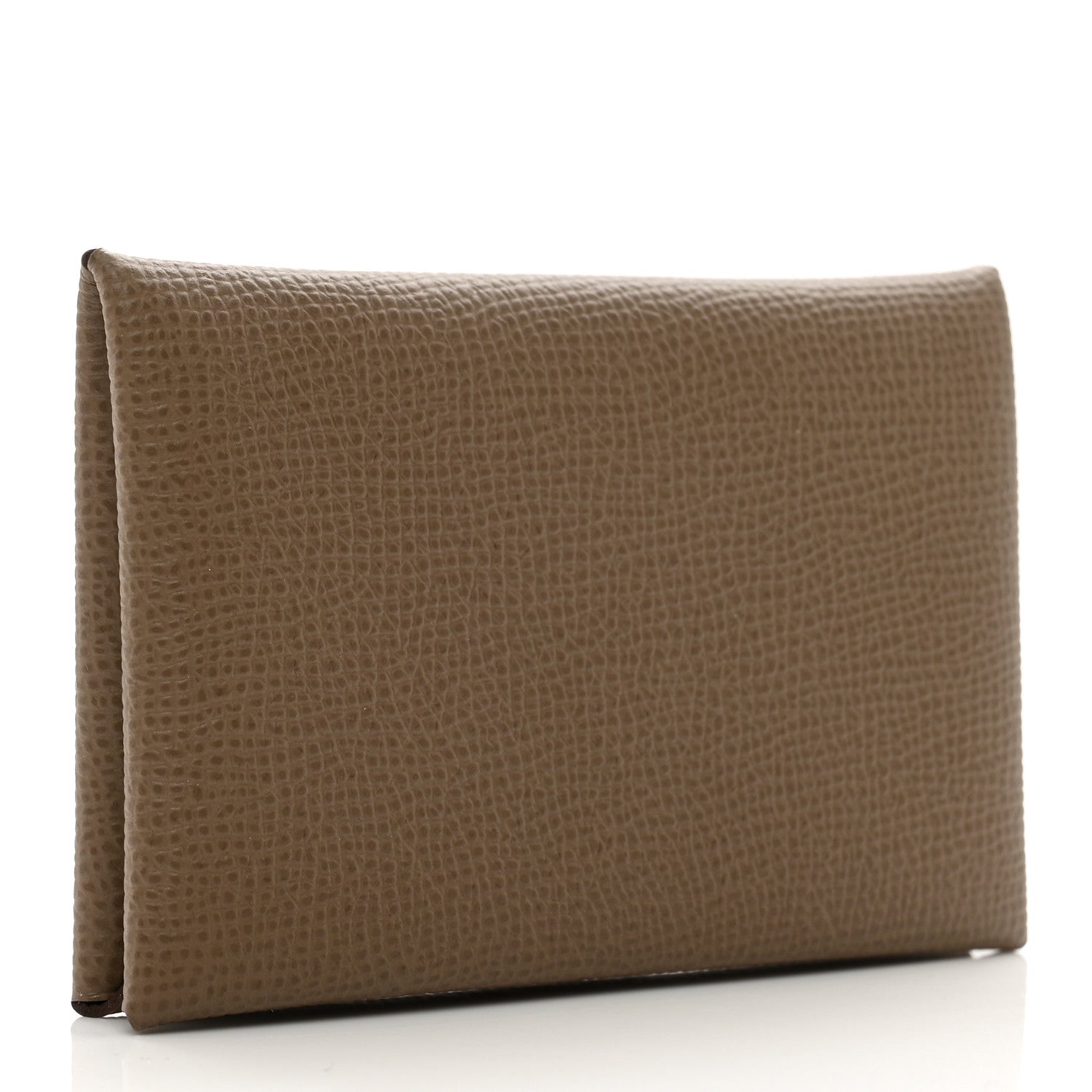 Hermes Epsom Calvi Card Case Etoupe 2 of 7
