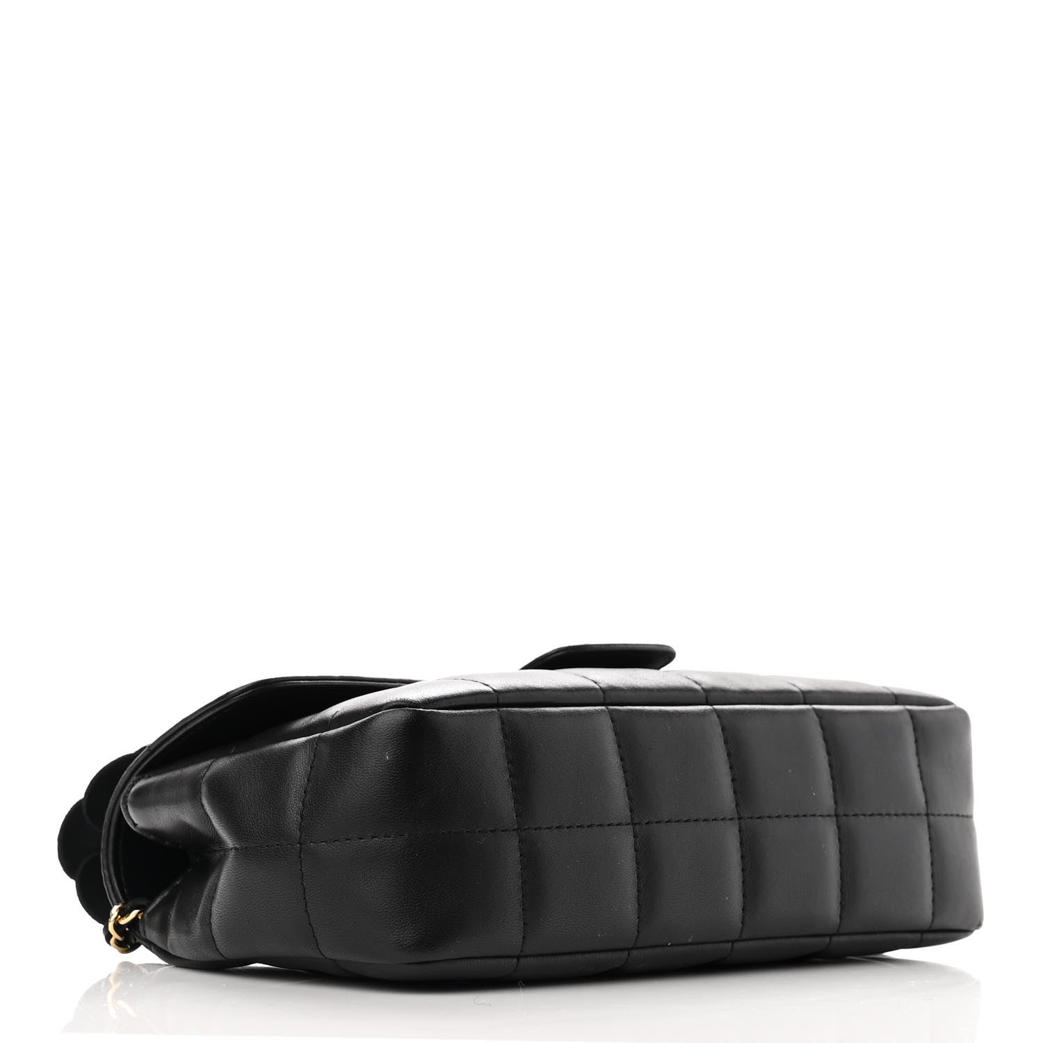 Chanel Lambskin Quilted Mini Chocolate Bar Camellia Flap Black 4 of 11