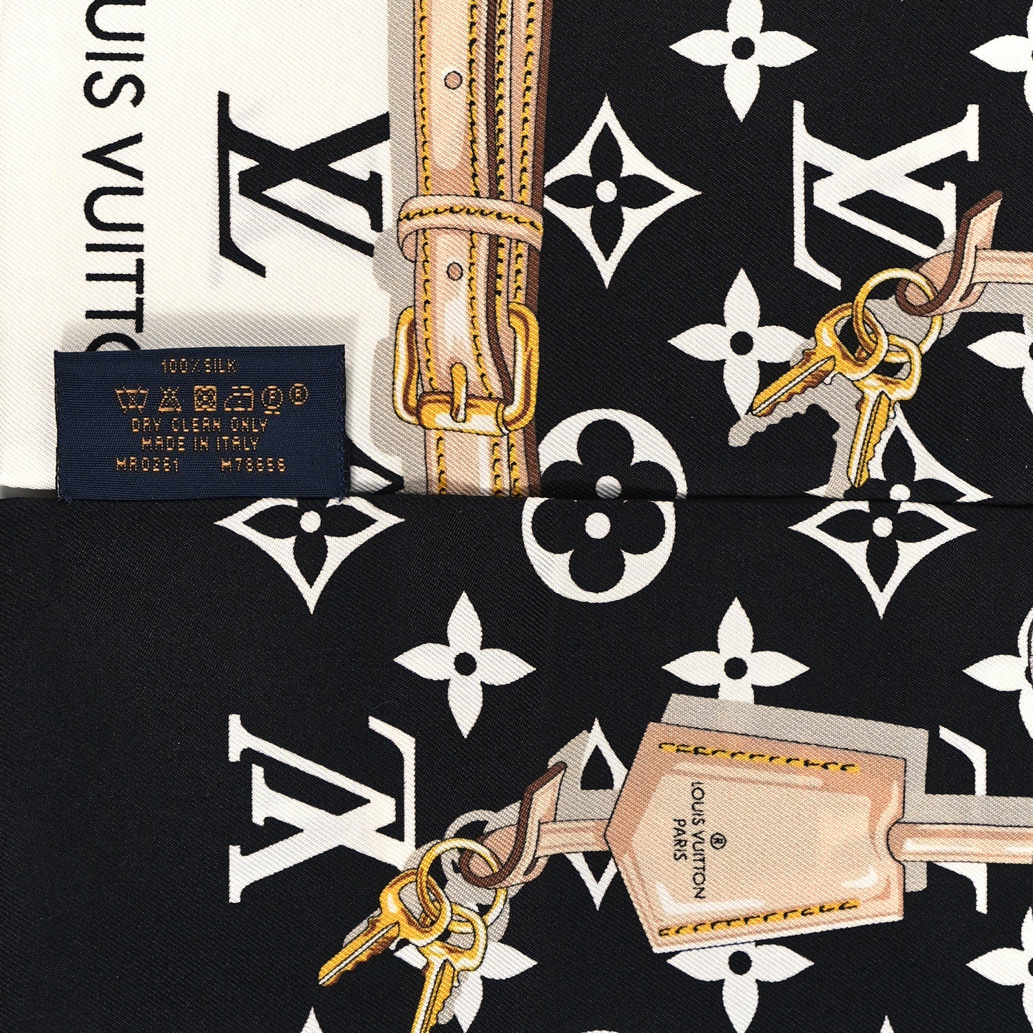 Louis Vuitton Silk Monogram Confidential Bandeau Black 3 of 3