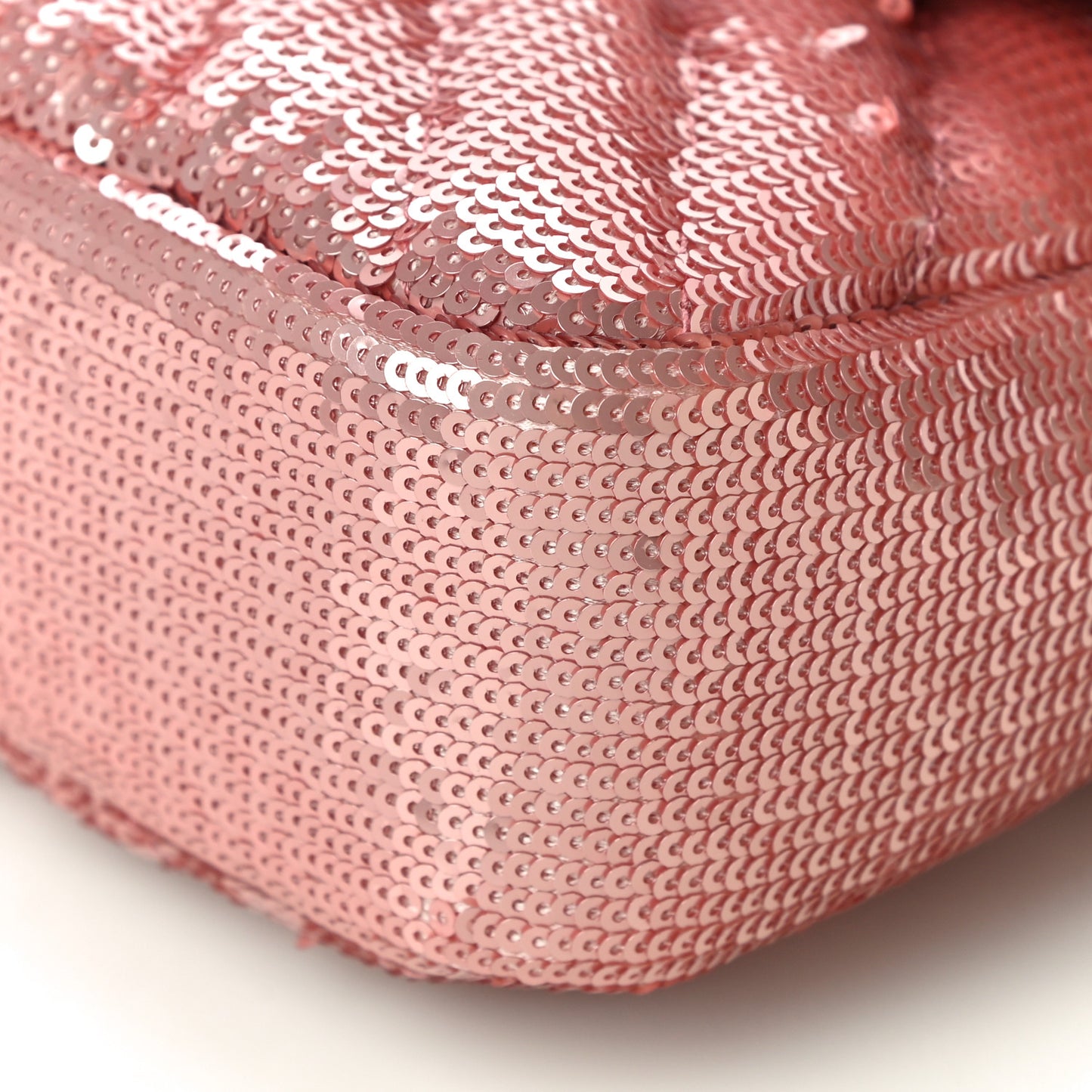Sequin Matelasse Diagonal Mini GG Marmont Shoulder Bag Antique Rose Rosa Pale Pink
