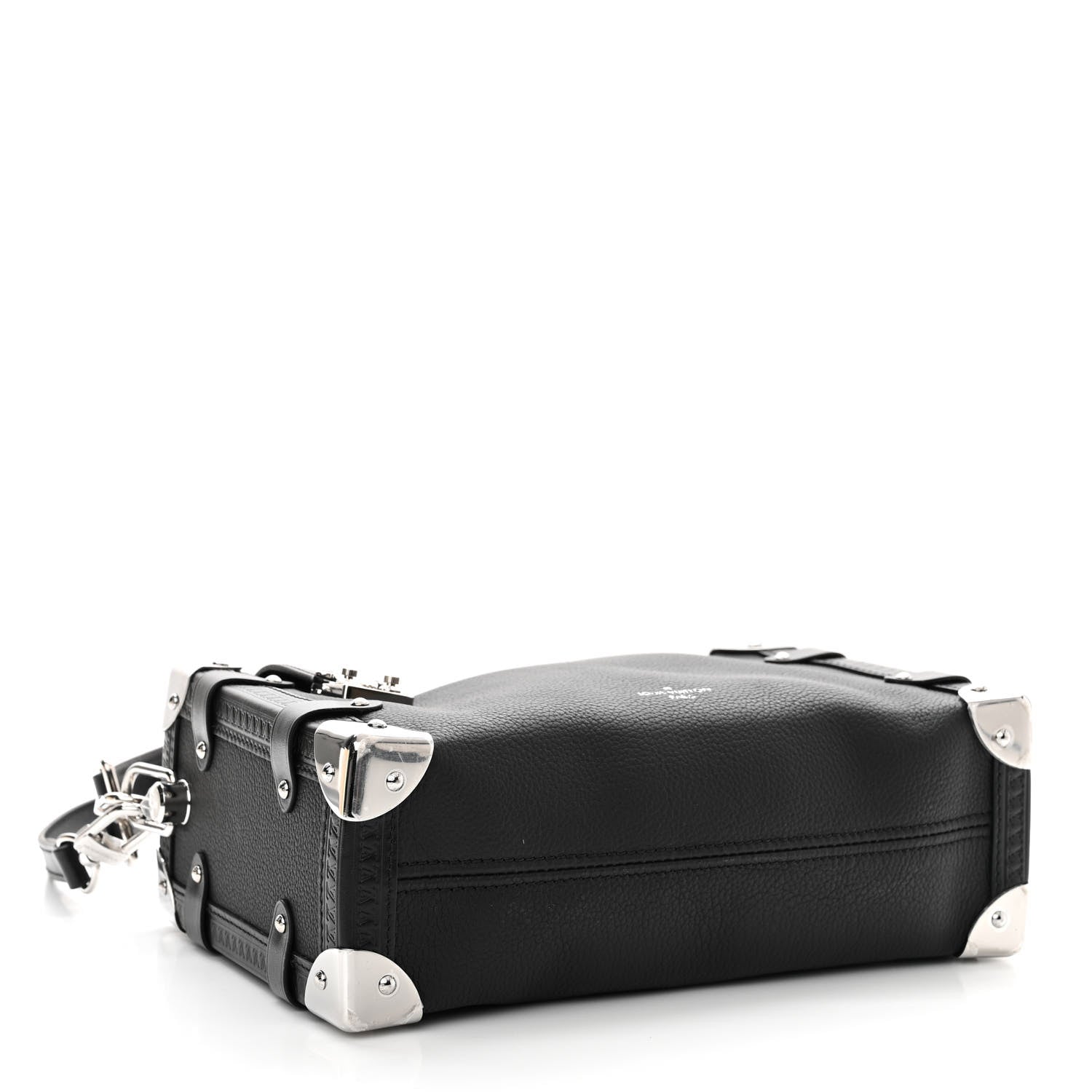 Louis Vuitton Calfskin Side Trunk MM Black 4 of 11