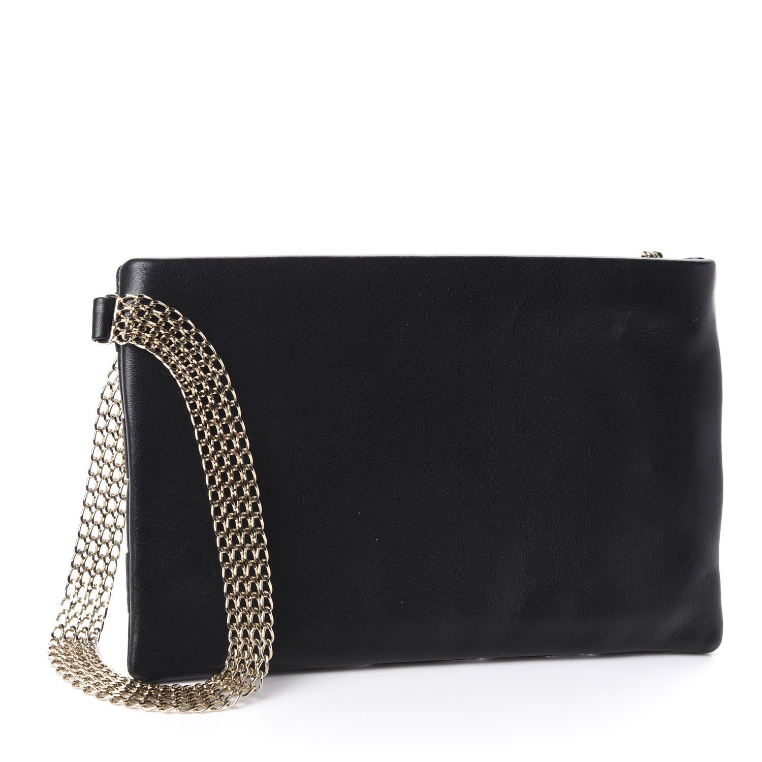 Chanel Lambskin Chain Wristlet Black 3 of 7