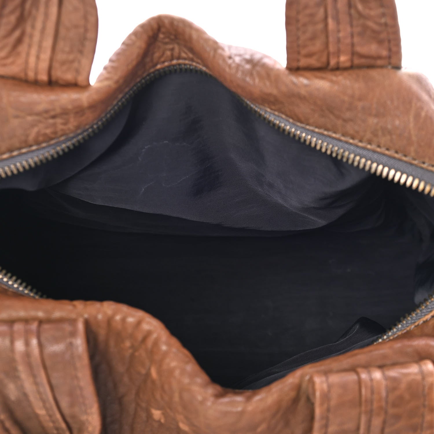 Alexander Wang Pebbled Lambskin Rocco Antique Brass Hardware Brown 4 of 4