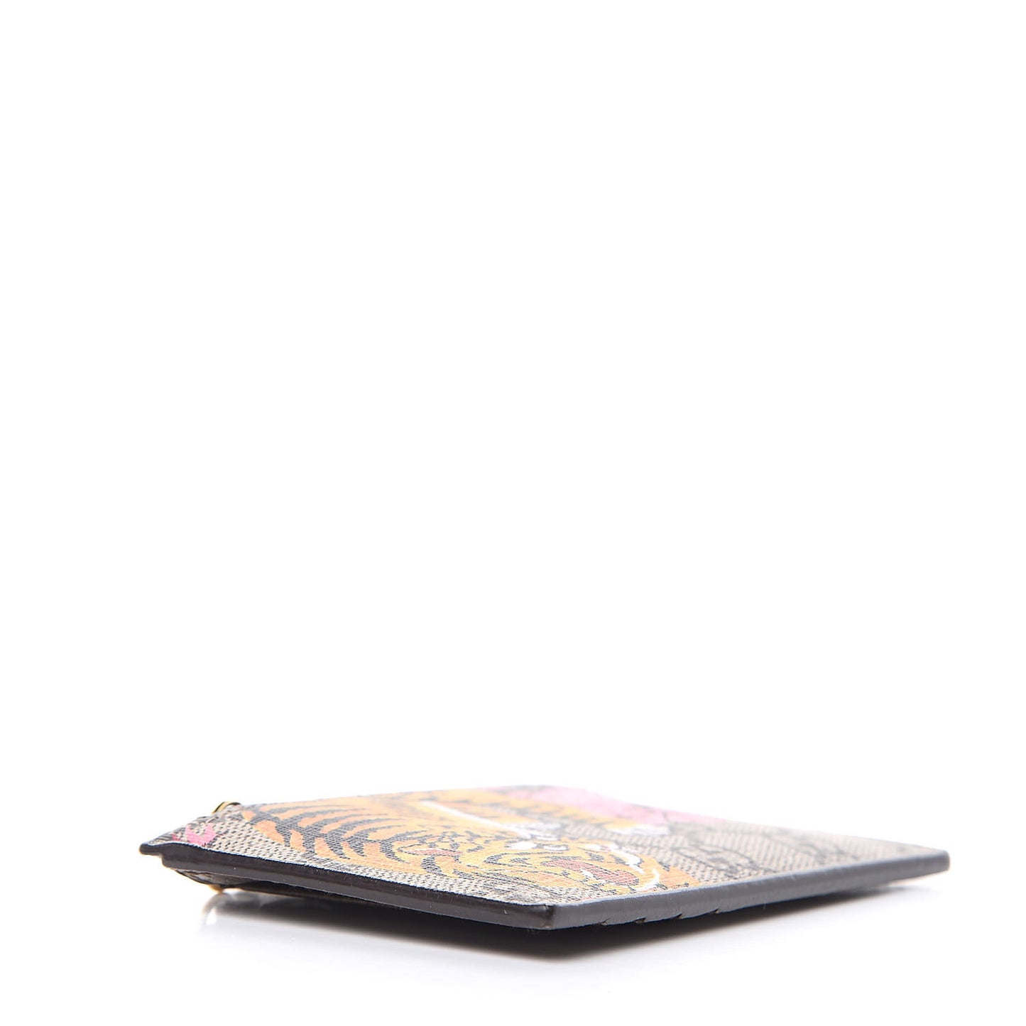 GG Supreme Monogram Bengal Coin Case Card Holder Beige Crop Pink New Acero
