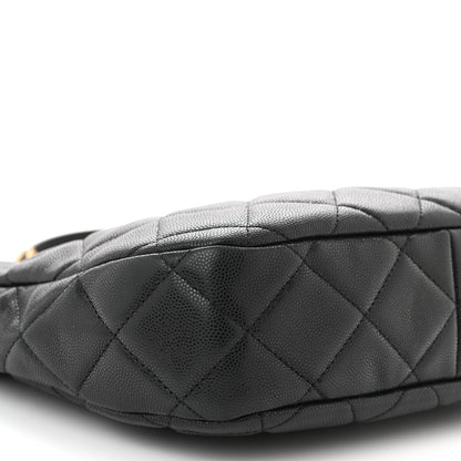 Chanel Caviar Quilted Twist Your Buttons Hobo Black 9 of 11