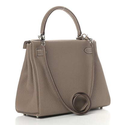 Hermes Togo Kelly Retourne 28 Etoupe 3 of 10