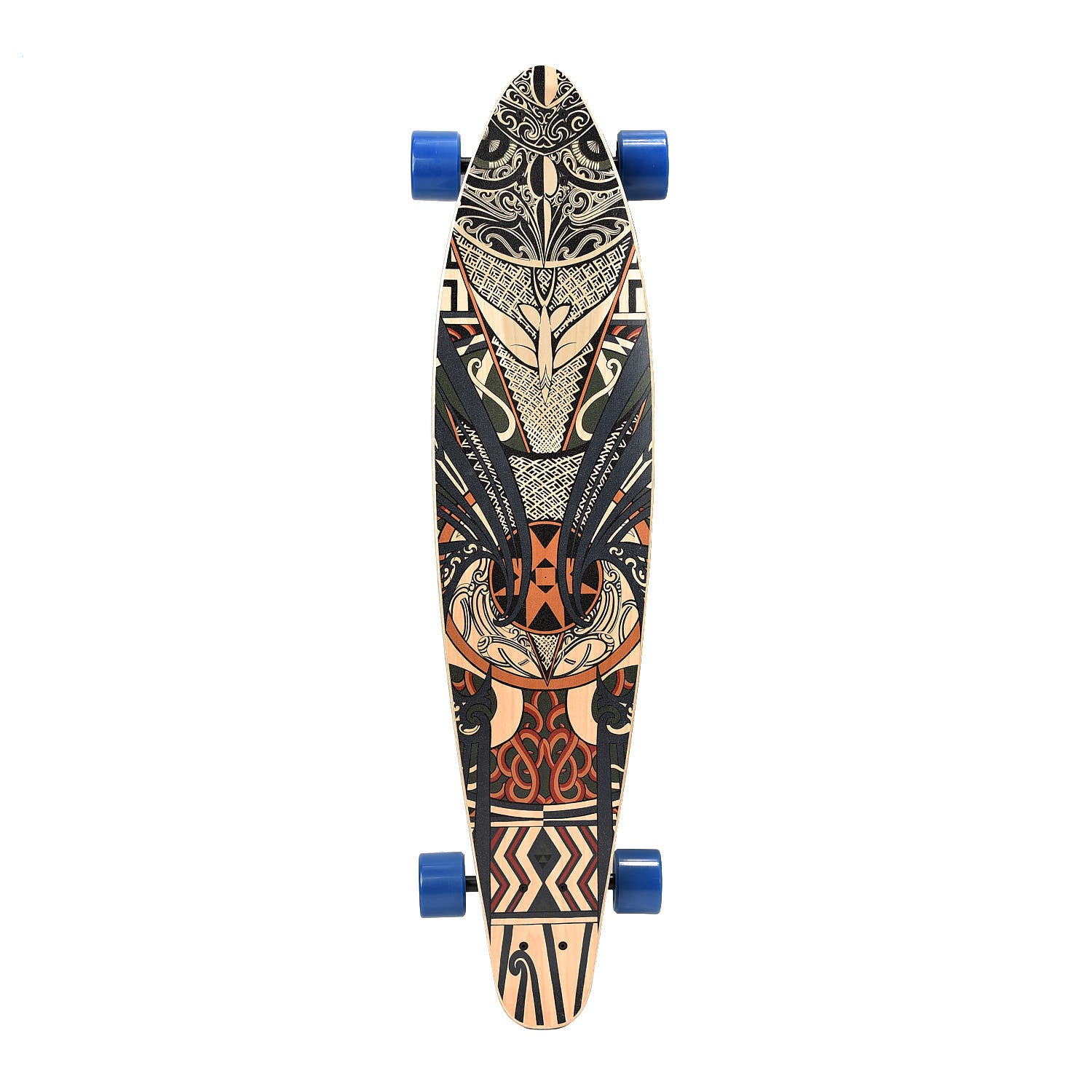 Hermes Maple Wood Long Board Skateboard 1 of 10