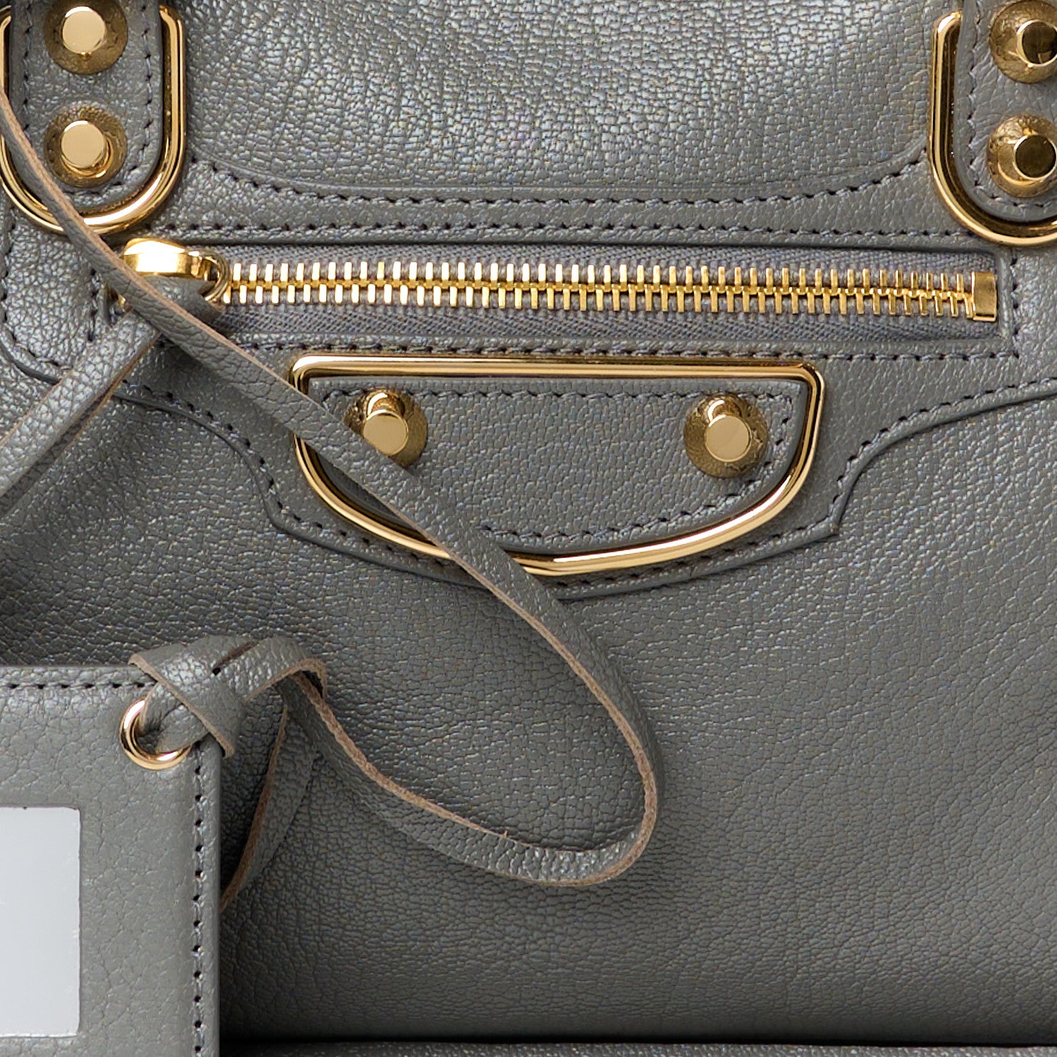 Balenciaga Chevre Gold Metallic Edge Hardware S City Gris Acier 9 of 11