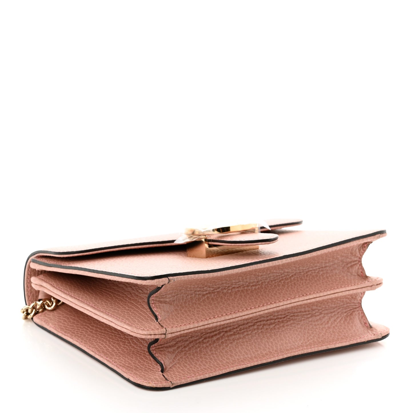 Dollar Calfskin Small Interlocking G Shoulder Bag Soft Pink