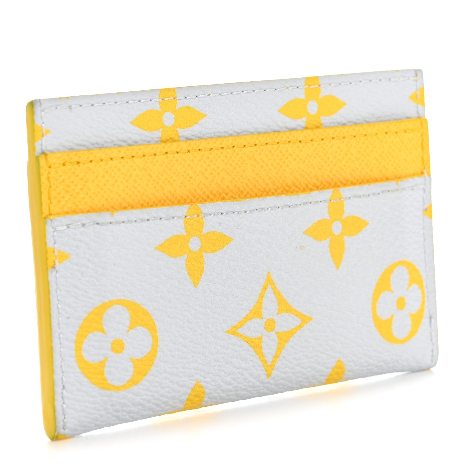 Louis Vuitton Monogram Glow Double Card Holder Gray Yellow 3 of 7