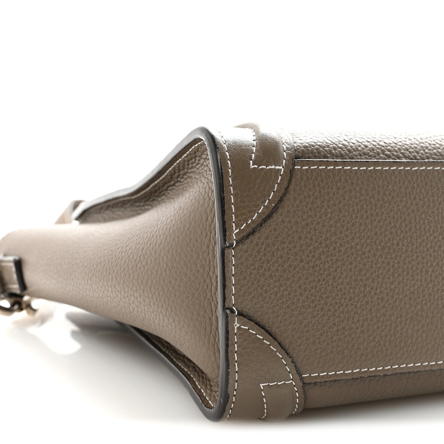 Celine Drummed Calfskin Nano Luggage Souris 8 of 9