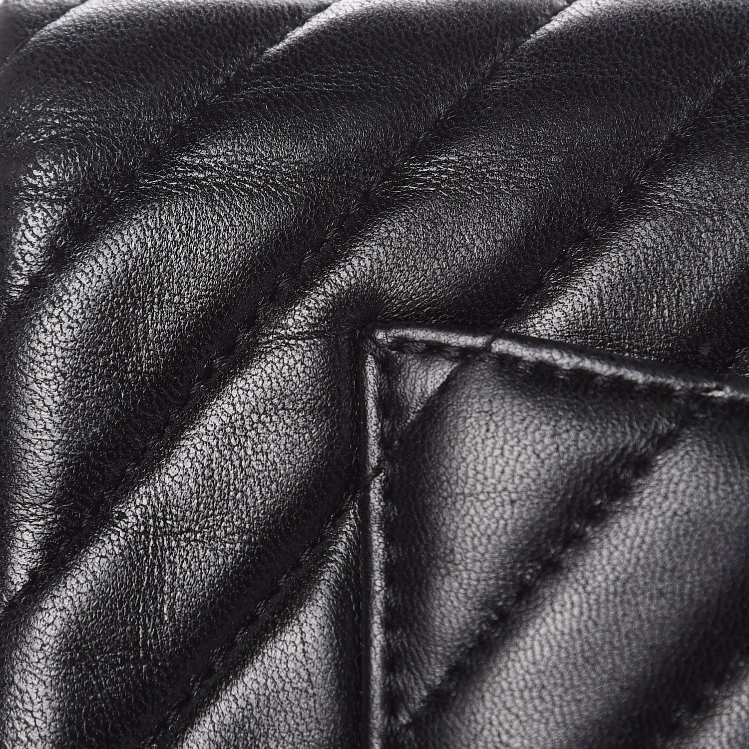 Chanel Lambskin Chevron Quilted Mini Rectangular Flap So Black 16 of 22