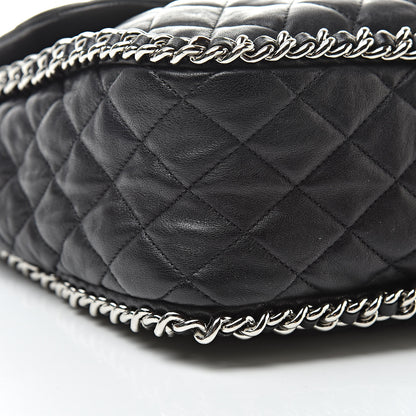 Chanel Washed Lambskin Quilted Maxi Chain Around Flap Black 9 of 11