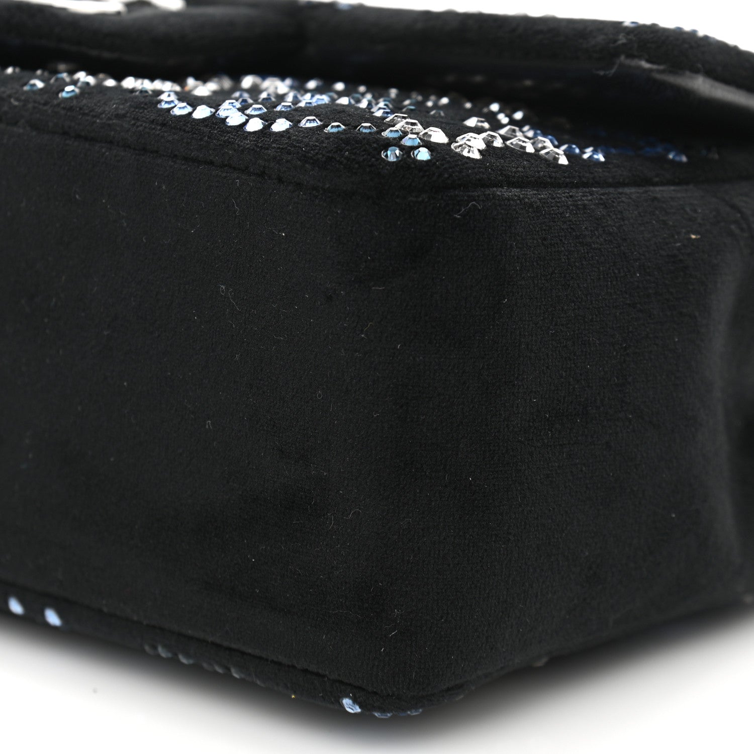 Chanel Velvet Crystal Mini Rectangular Flap Black 10 of 10