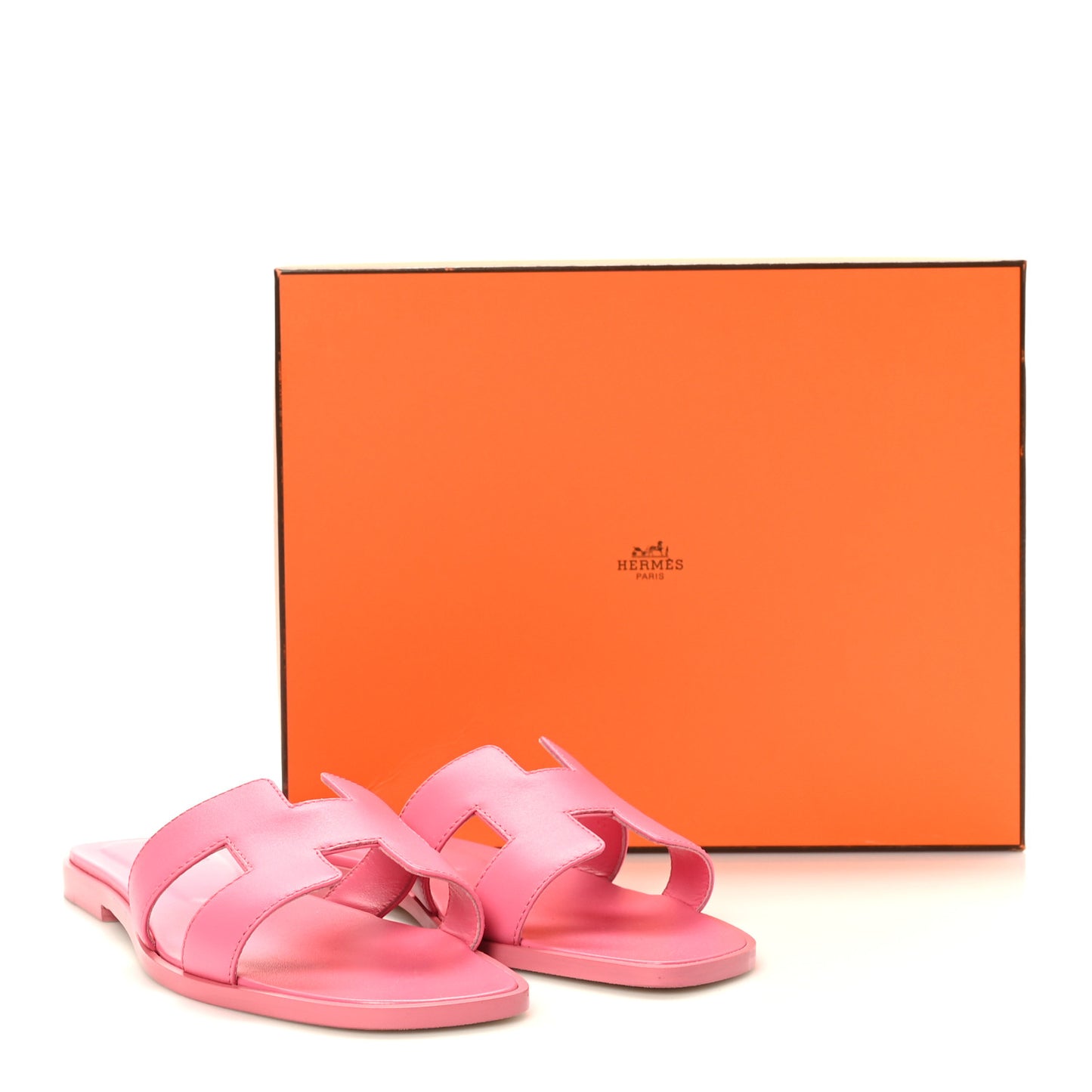 Box Calfskin Oran Sandals 38 Rose Pétale