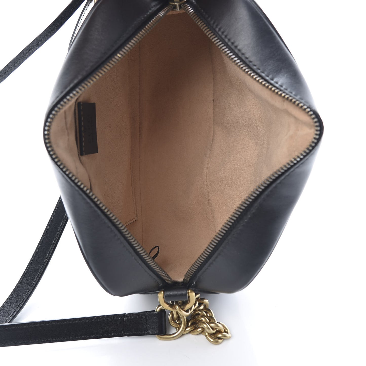 Calfskin Matelasse Small GG Marmont Chain Shoulder Bag Black