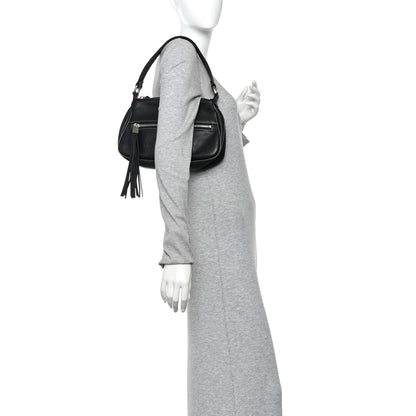 Chanel Grained Calfskin Tassel Shoulder Bag Black 2 of 11