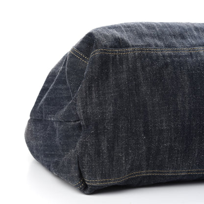 Chanel Denim XL Coco Cabas Tote Dark Blue 9 of 10