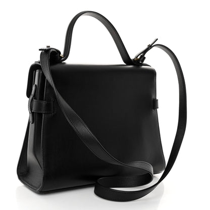 Delvaux Calfskin MM Tempete Satchel Black 3 of 10