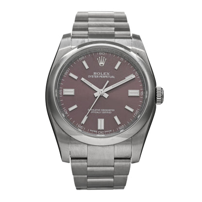 Rolex Stainless Steel 36mm Oyster Perpetual Watch Red Grape 116000 1 of 5