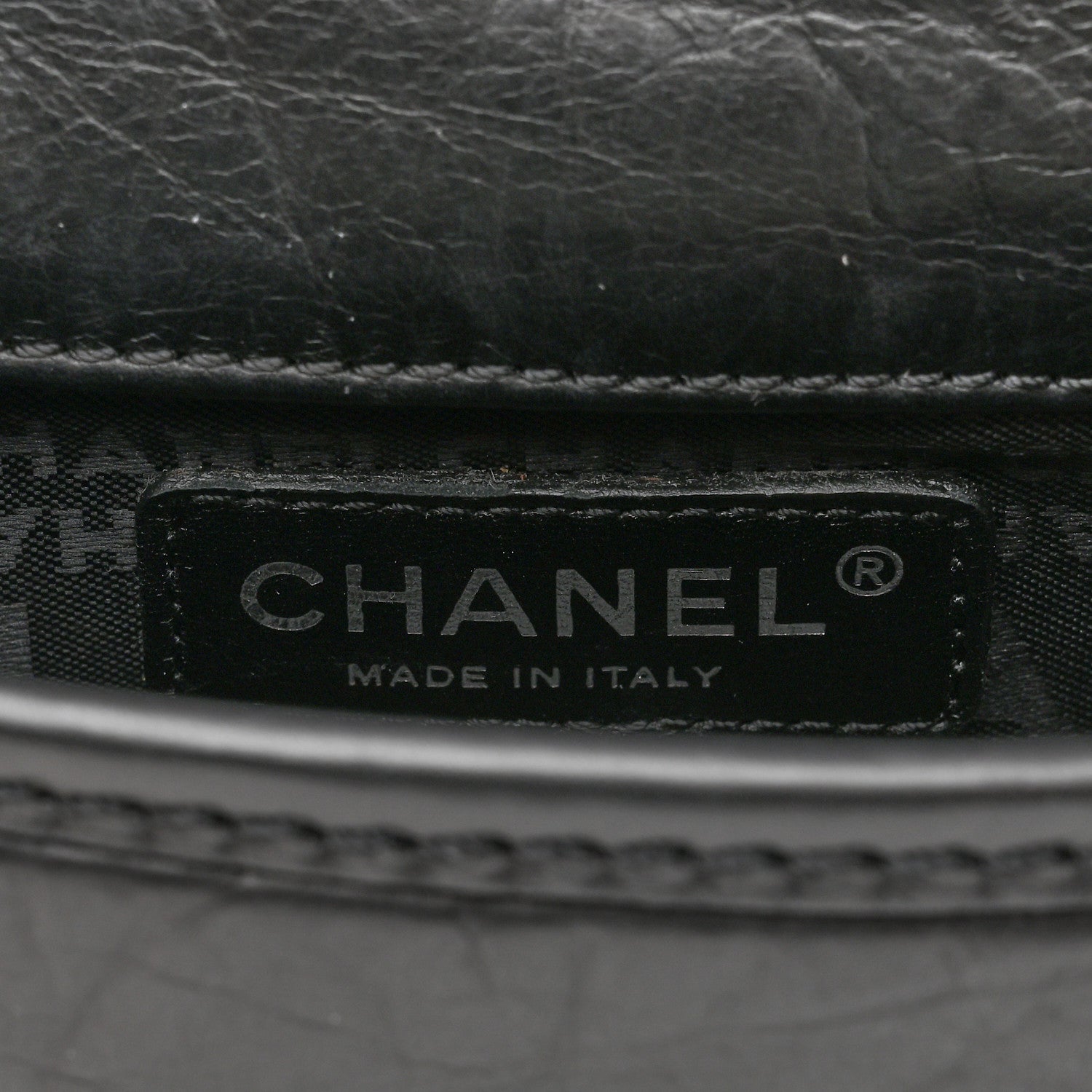 Chanel Aged Calfskin Quilted Logo Flap Belt Bag Black 6 of 11