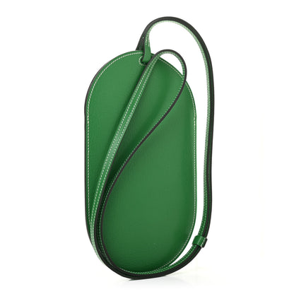 Hermes Chevre Mysore Verso In-The-Loop Phone To Go GM Case Bamboo Celeste 3 of 7