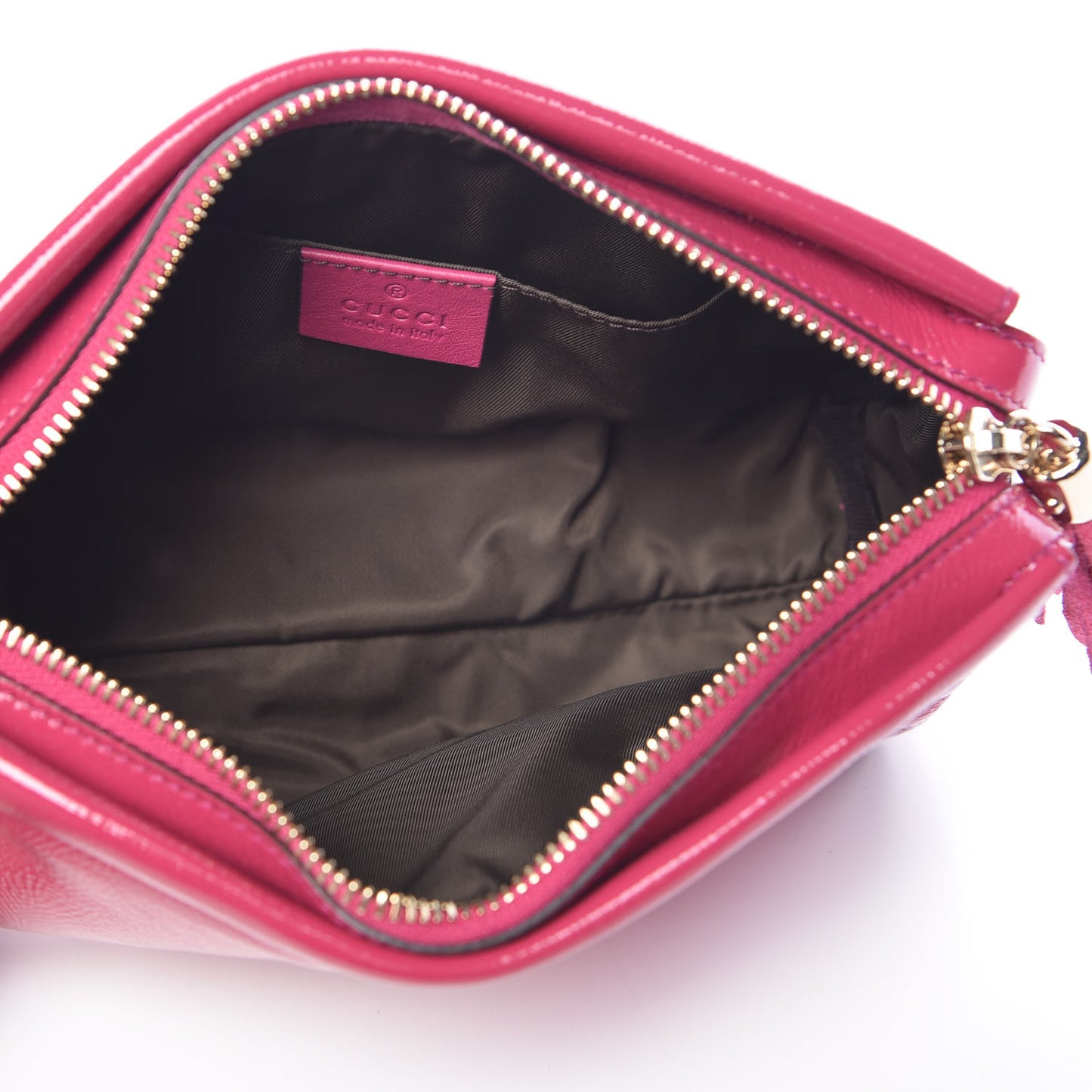 Soft Patent Soho Cosmetic Case Bright Bougainvillea