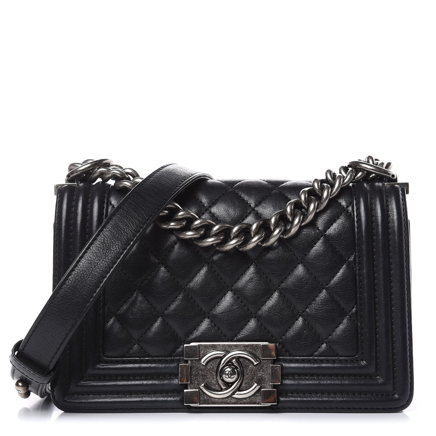 Chanel Calfskin Quilted Small Boy Flap Black 1 of 14