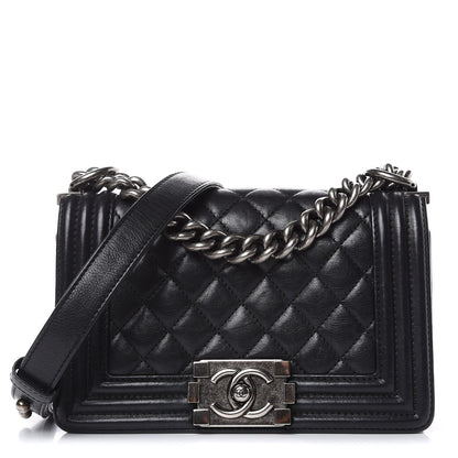 Chanel Calfskin Quilted Small Boy Flap Black 1 of 14
