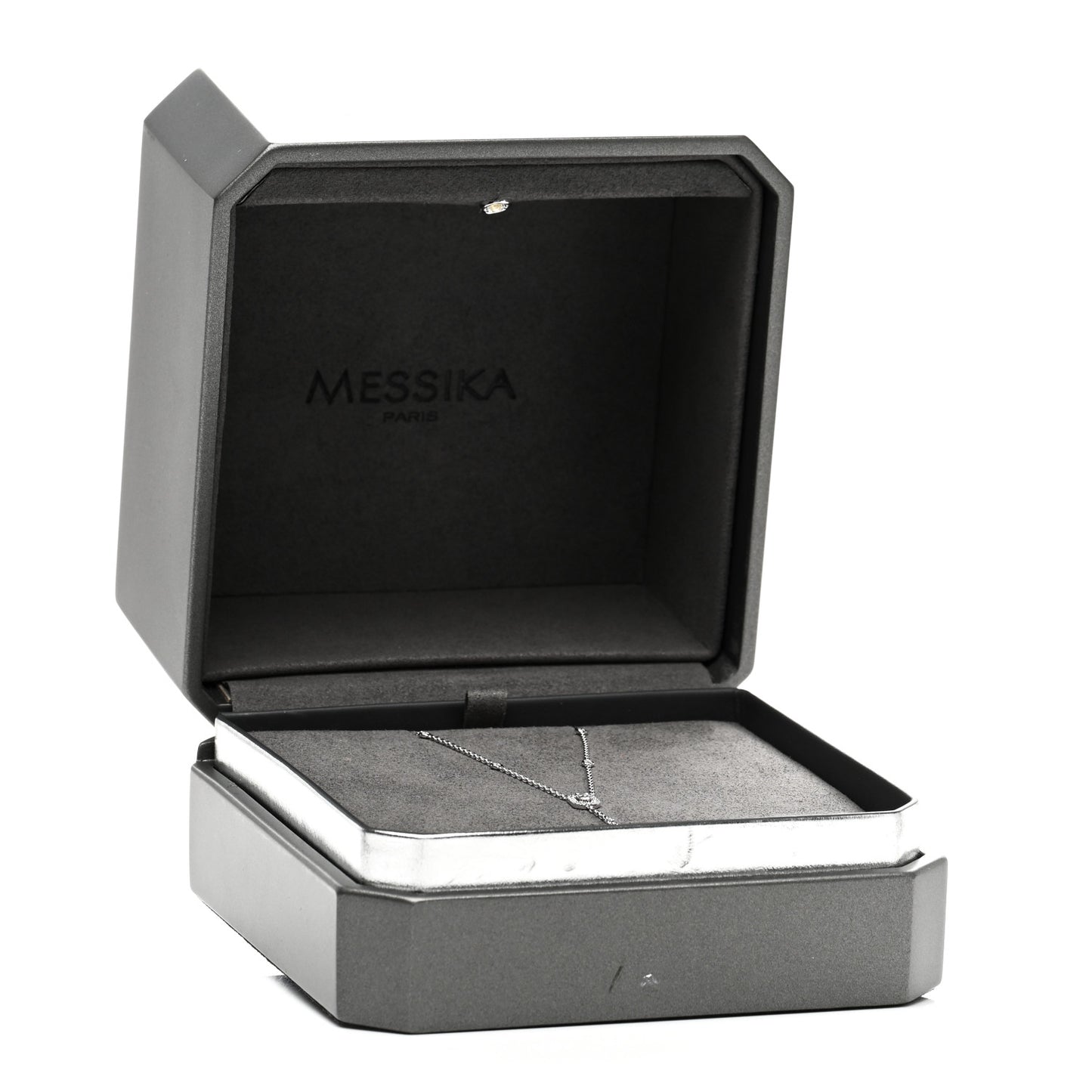 18K White Gold Diamond My Twin Tie Necklace