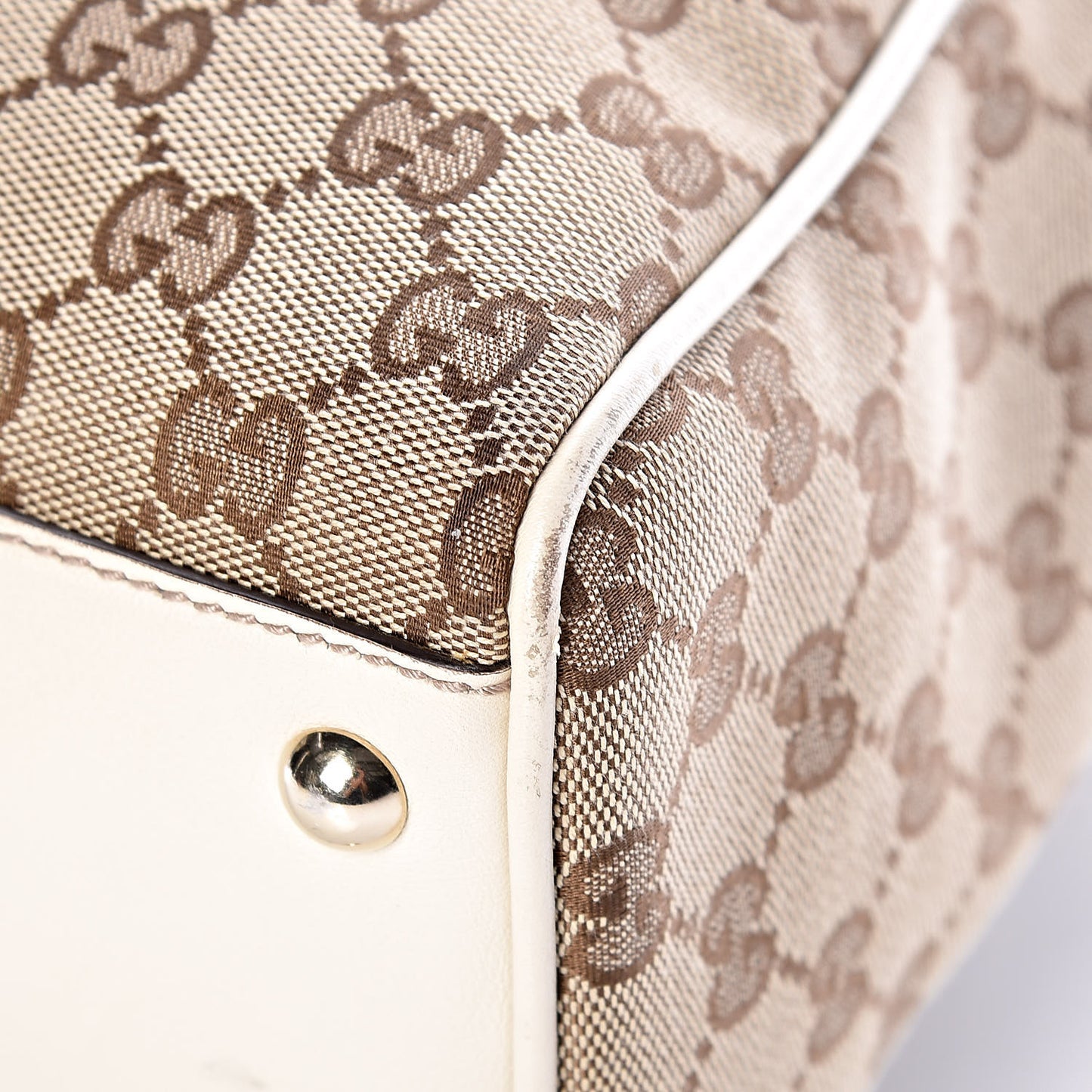 Monogram Medium Peggy Braided Tote Off White