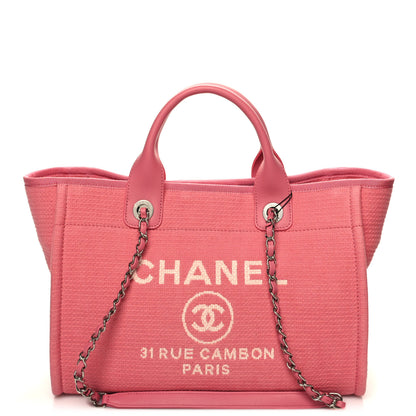 Chanel Mixed Fibers Small Deauville Tote Pink 1 of 16