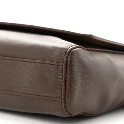 Saint Laurent Smooth Calfskin Suede Medium Reversible Monogram Kate Satchel Military Brown 10 of 10