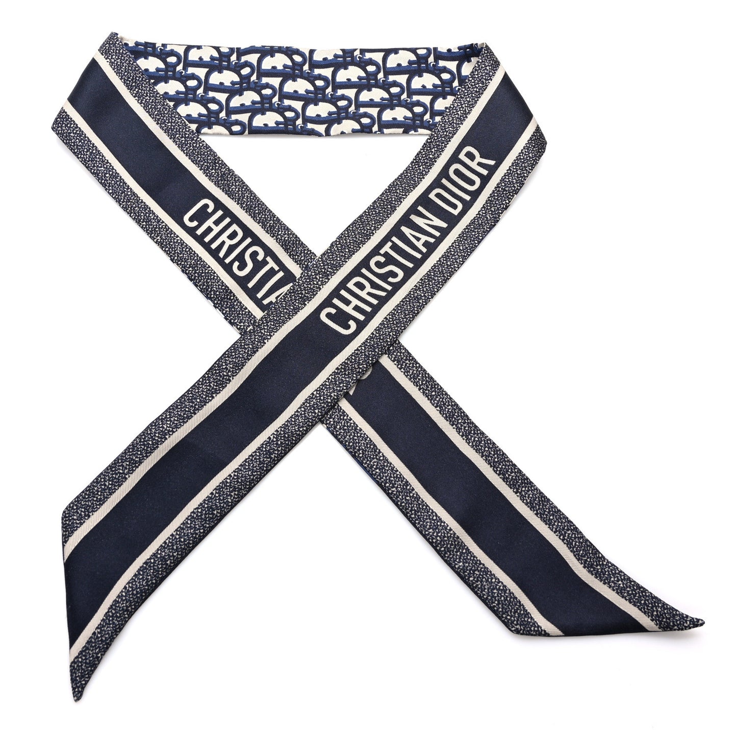 Silk Oblique Mitzah Scarf Blue