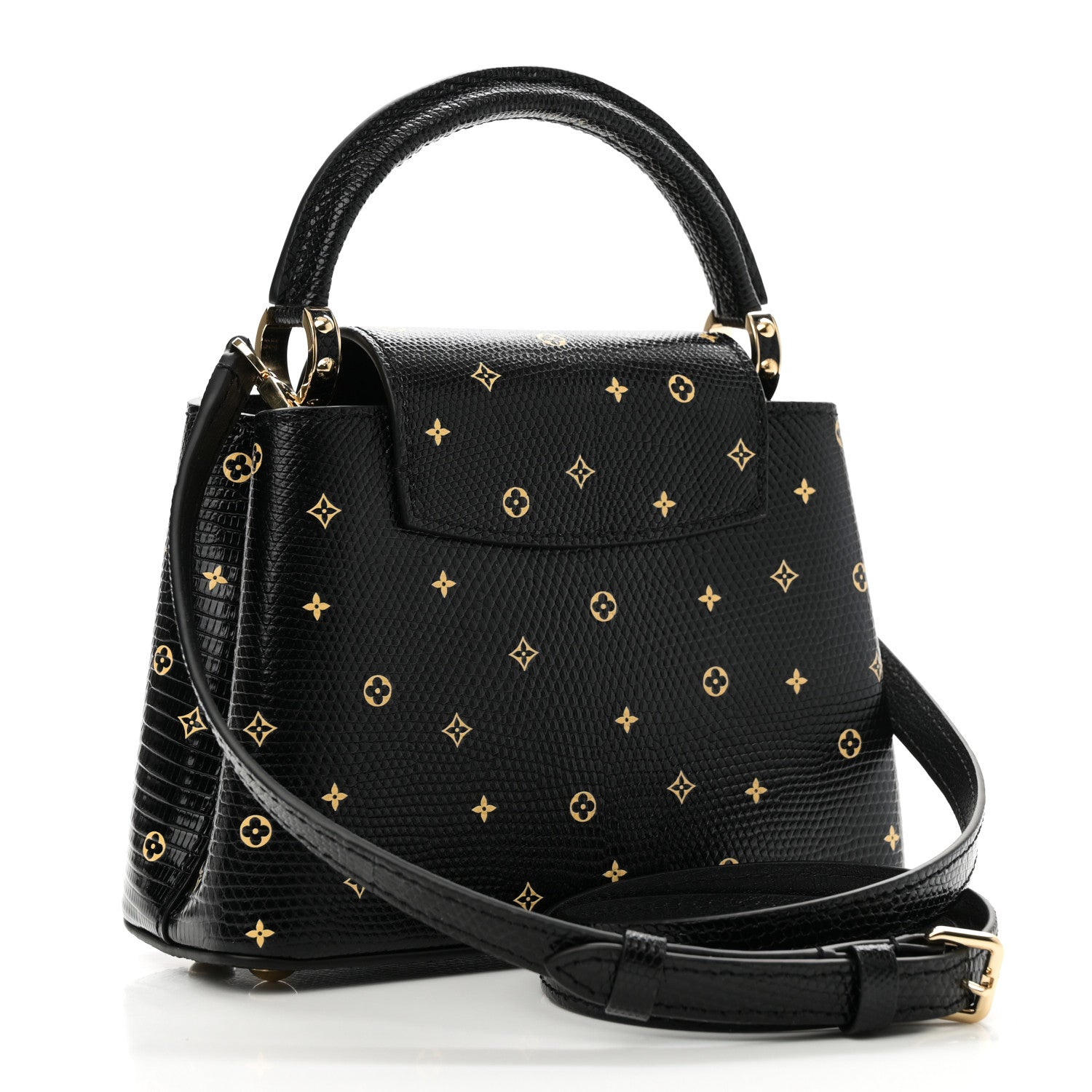 Louis Vuitton Lizard Capucines Mini Black 3 of 9