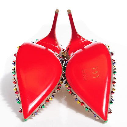 Christian Louboutin Specchio Calfskin Follies Spikes 120 Pumps 39.5 Beige Multicolor 5 of 6