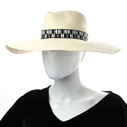 Hermes Straw Arizona Panama Brisa Hat 57 Naturel Ecru Black 2 of 9