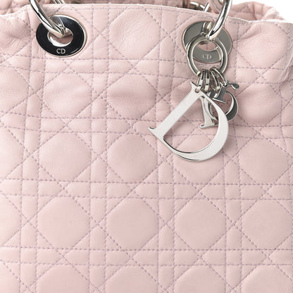 Christian Dior Lambskin Cannage Small Soft Lady Dior Light Pink 10 of 11