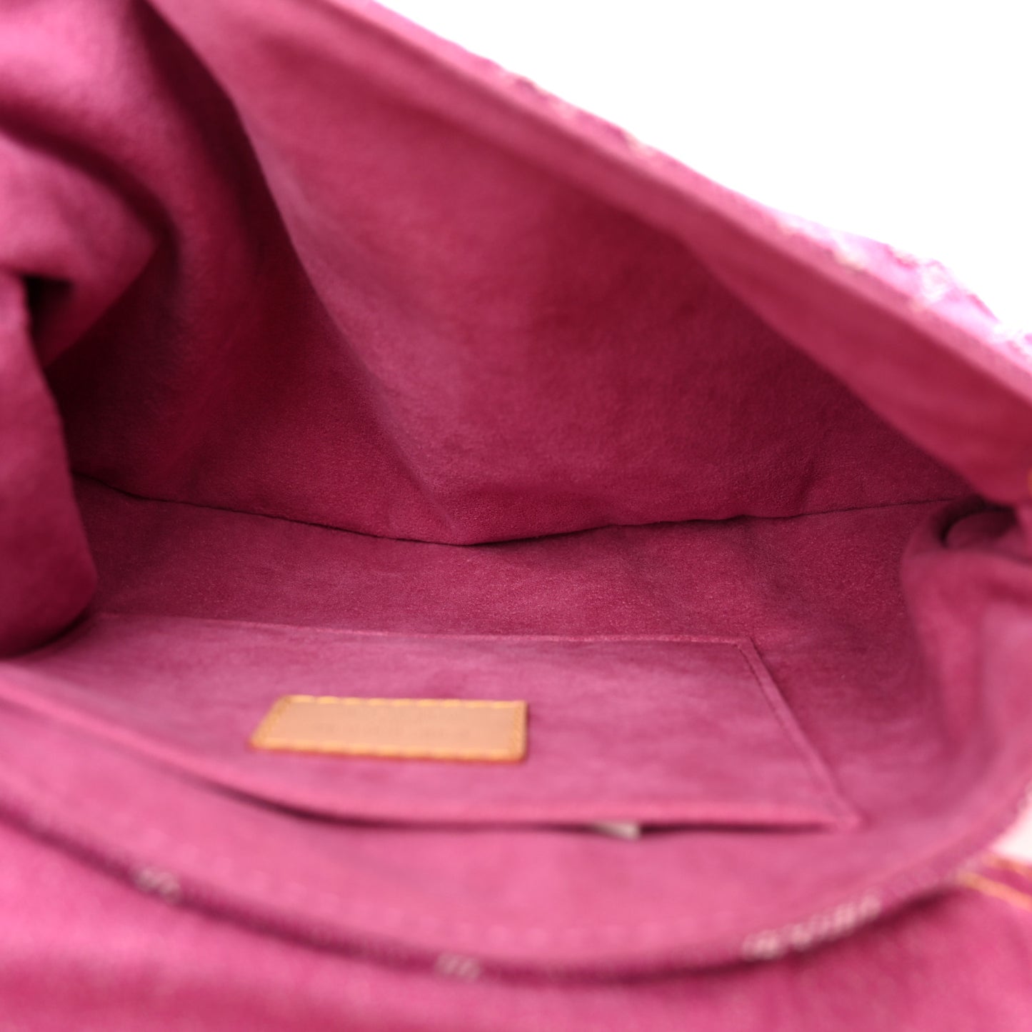 Monogram Denim Mini Pleaty Fuchsia