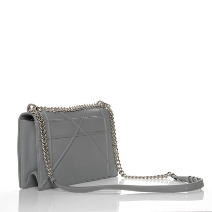 Christian Dior Grained Calfskin Large Diorama Flap Bag Grey 3 of 6
