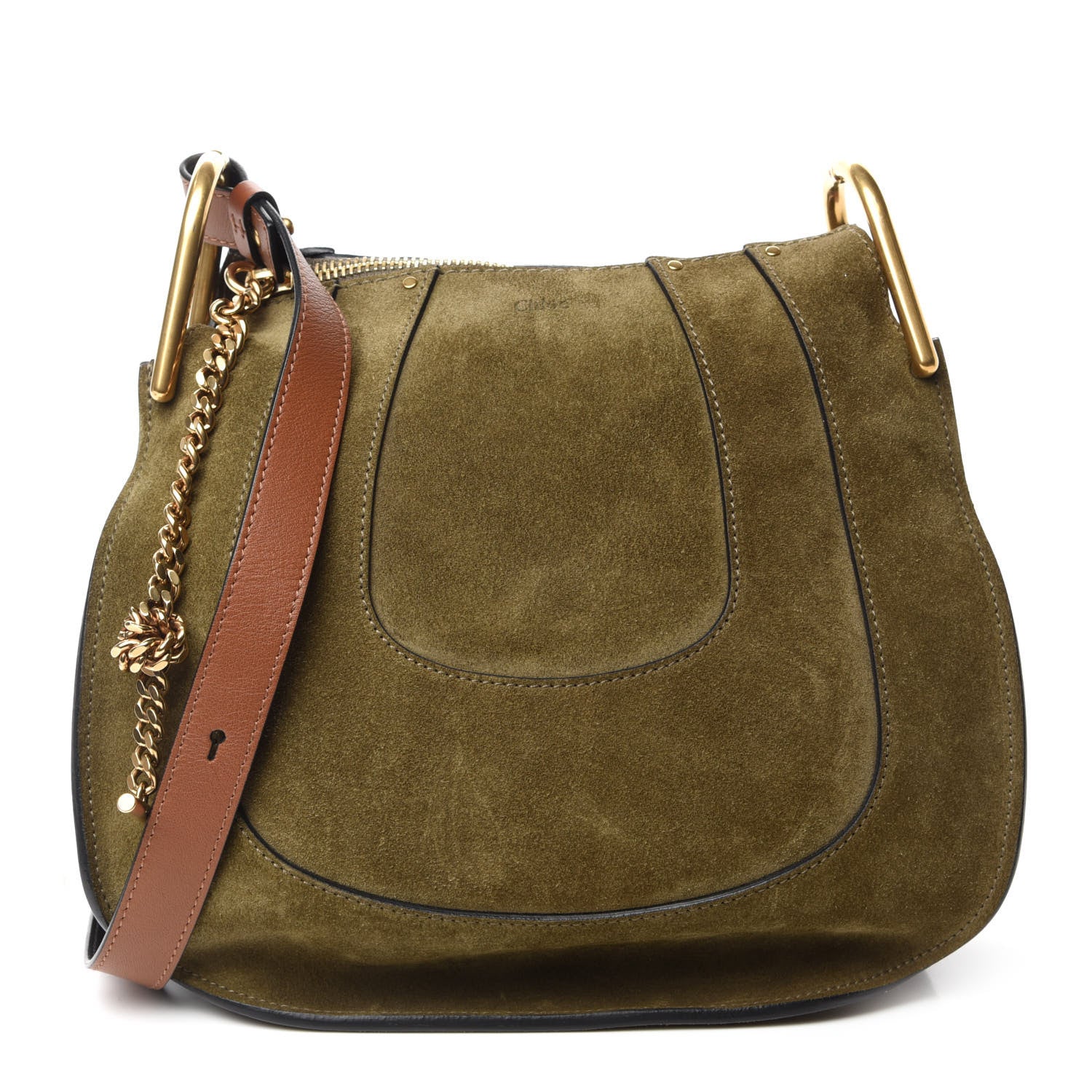 Chloe Calfskin Suede Small Hayley Hobo Eucalyptus 1 of 10
