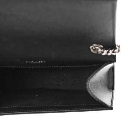 Saint Laurent Grain De Poudre Small Monogram Kate Satchel Black 4 of 7