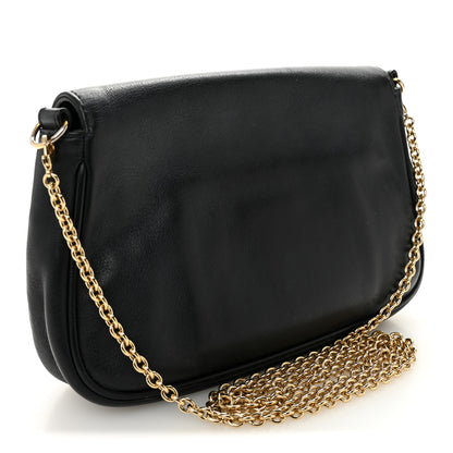 Fendi Vitello Flamingo Fendista Pouchette Crossbody Black 3 of 10